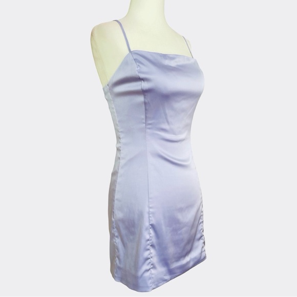 Aritzia Sunday Best Shimmer Mini Dress Lavender 6 NWT - Picture 4 of 15
